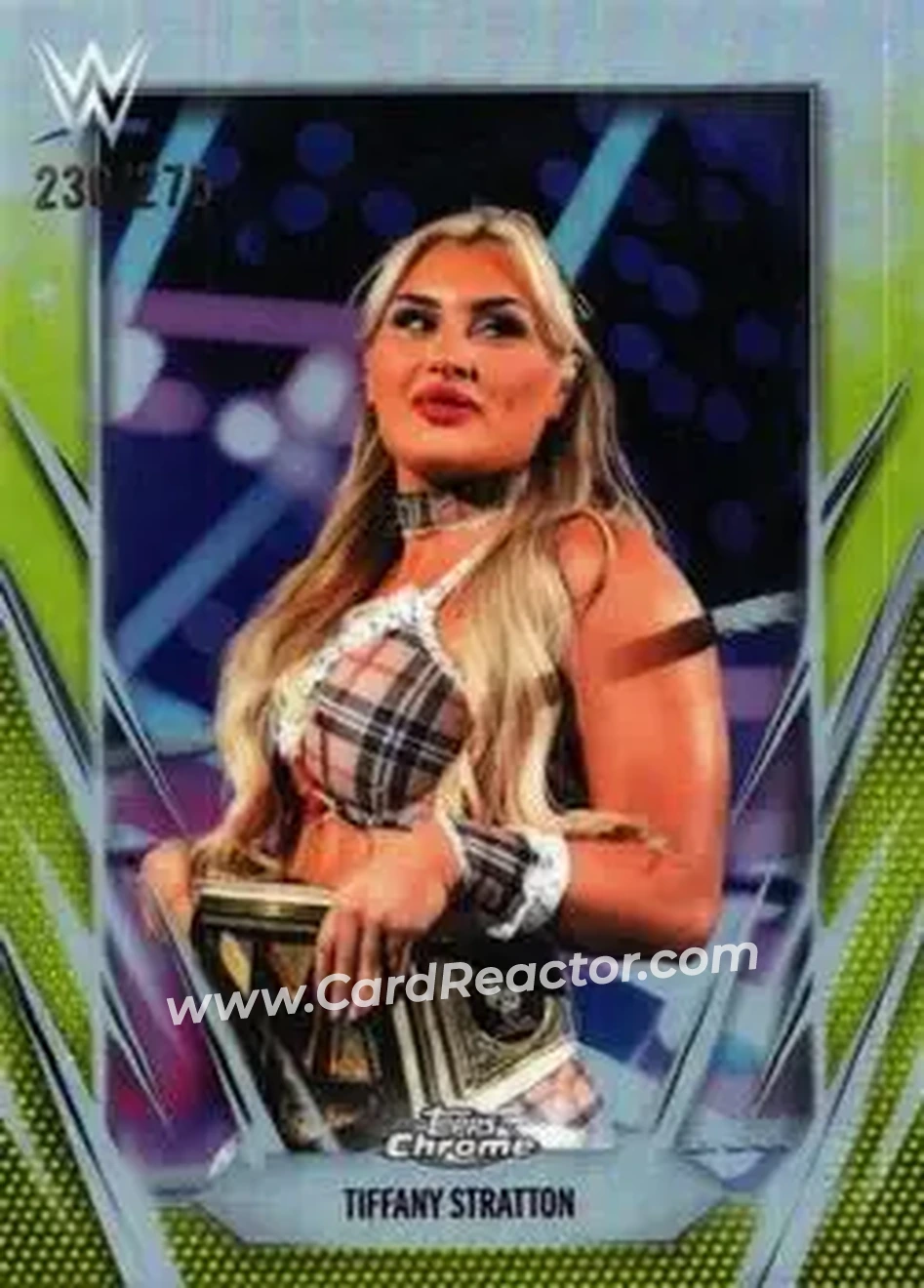 2026 Topps Chrome WWE - Yellow Refractor #29 - Tiffany Stratton - Front
