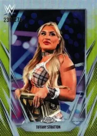 2026 Topps Chrome WWE - Yellow Refractor #29 - Tiffany Stratton