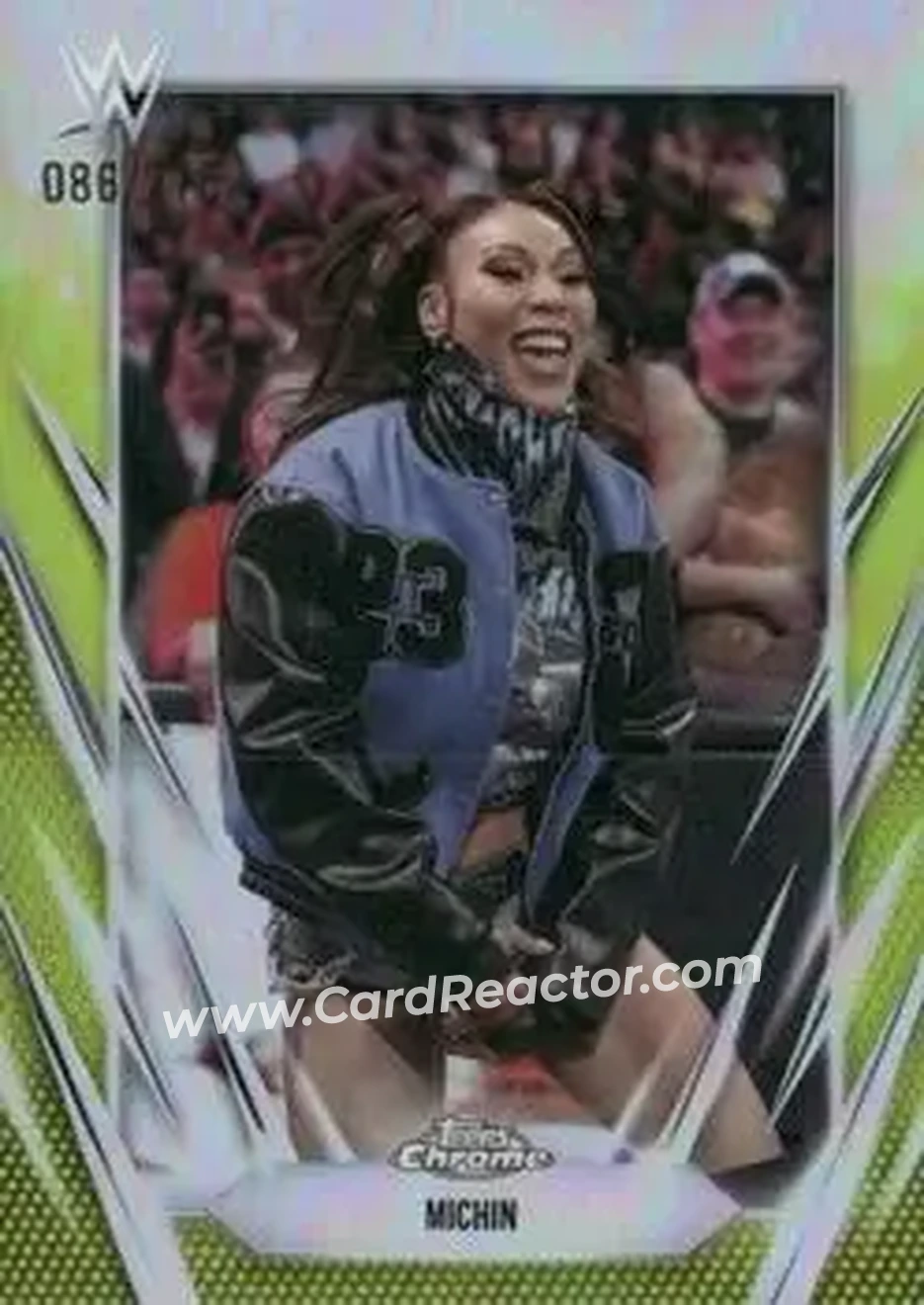 2026 Topps Chrome WWE - Yellow Refractor #32 - Michin - Front 2026 Topps Chrome WWE - Yellow Refractor #32 - Michin - Front