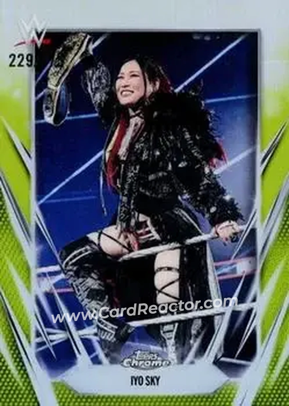 2026 Topps Chrome WWE - Yellow Refractor #35 - Iyo Sky - Front