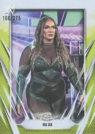 2026 Topps Chrome WWE - Yellow Refractor #37 - Nia Jax