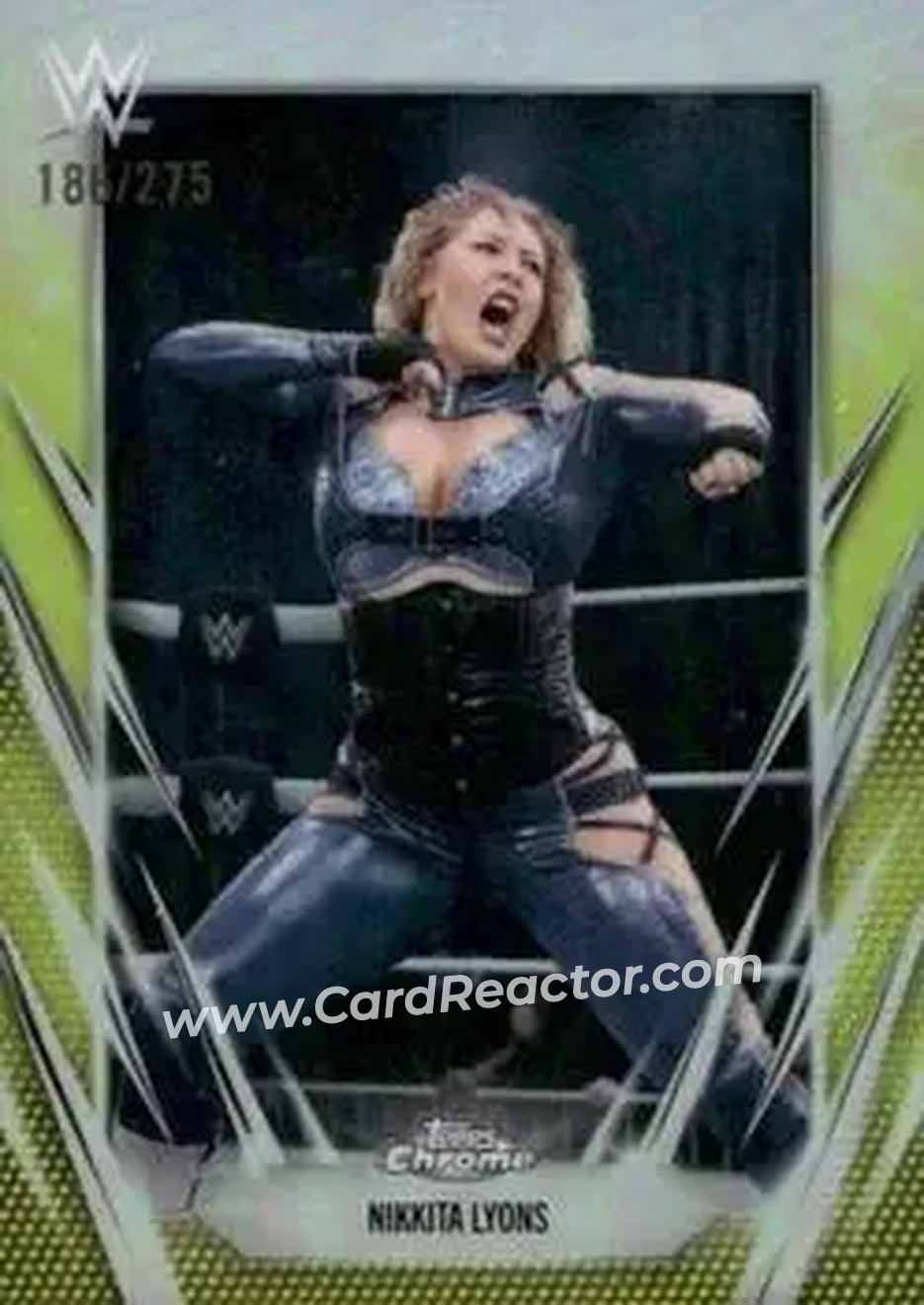 2026 Topps Chrome WWE - Yellow Refractor #39 - Nikkita Lyons - Front