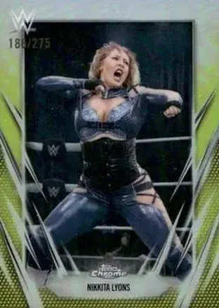 2026 Topps Chrome WWE - Yellow Refractor #39 - Nikkita Lyons