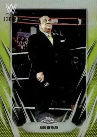 2026 Topps Chrome WWE - Yellow Refractor #44 - Paul E. Dangerously