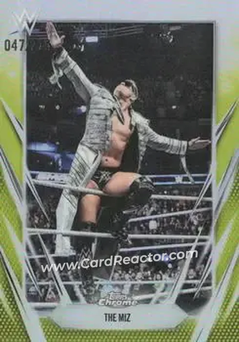 2026 Topps Chrome WWE - Yellow Refractor #48 - The Miz - Front 2026 Topps Chrome WWE - Yellow Refractor #48 - The Miz - Front