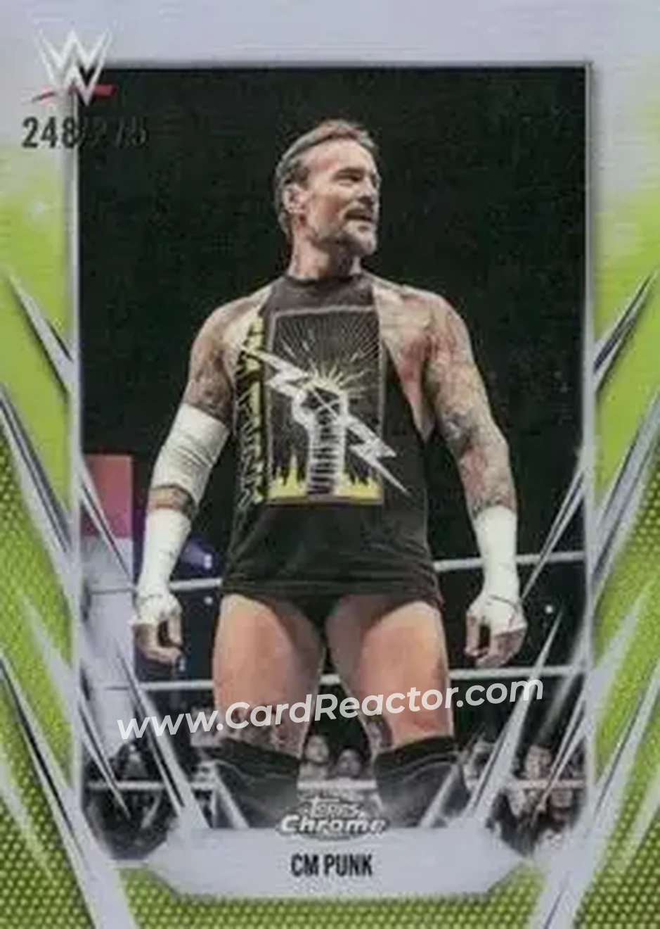 2026 Topps Chrome WWE - Yellow Refractor #49 - CM Punk - Front
