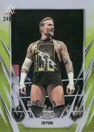 2026 Topps Chrome WWE - Yellow Refractor #49 - CM Punk