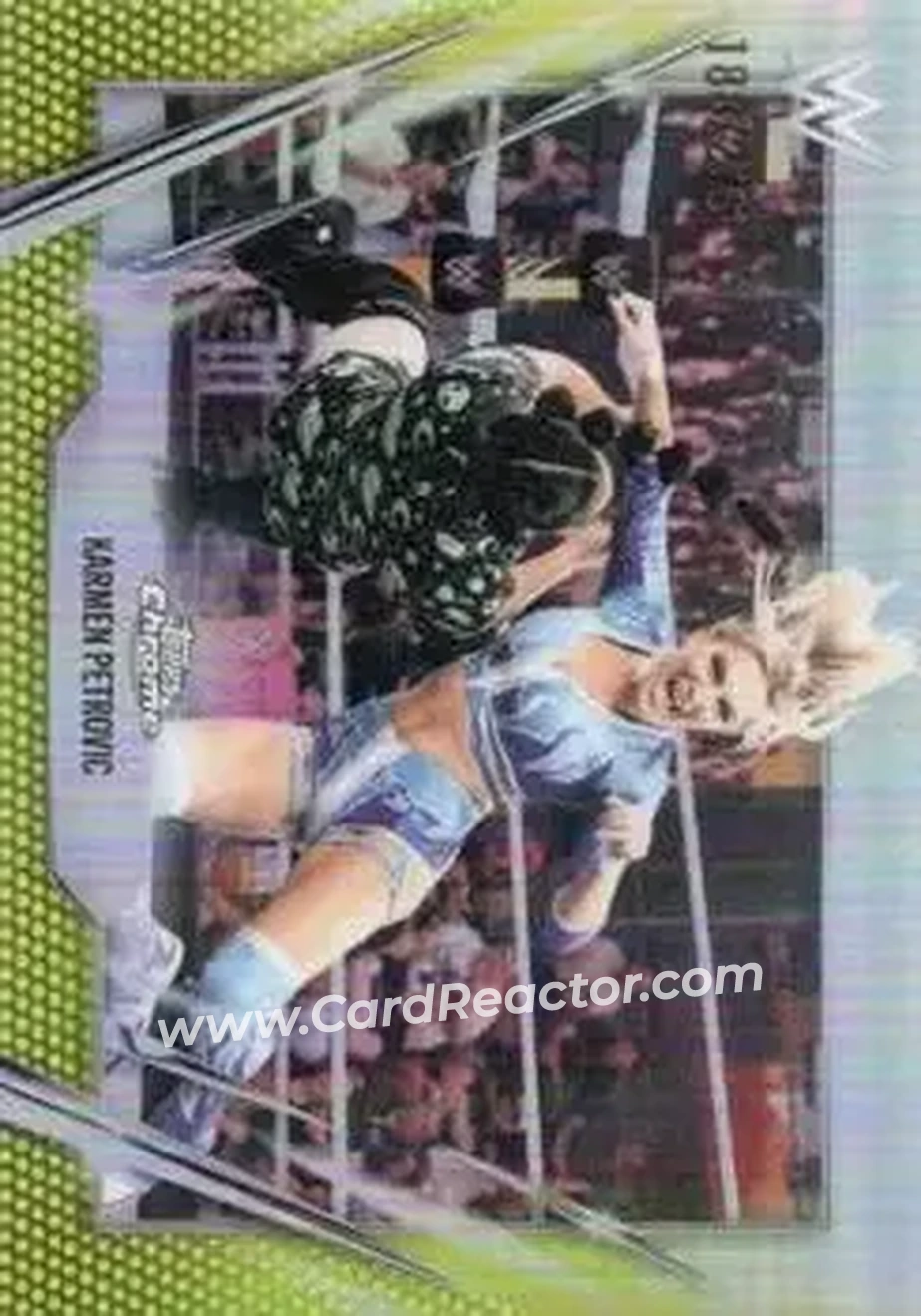 2026 Topps Chrome WWE - Yellow Refractor #54 - Karmen Petrovic - Front