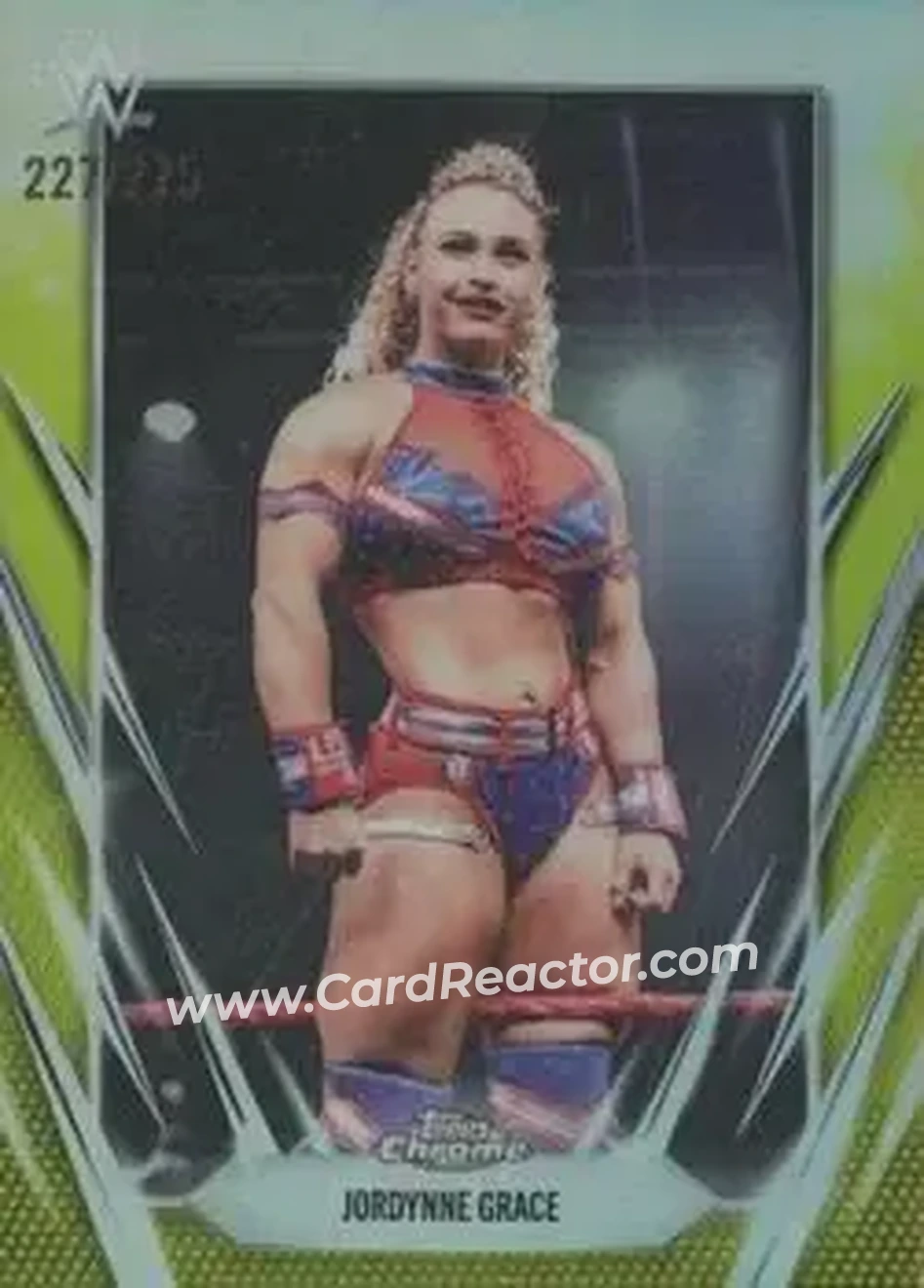 2026 Topps Chrome WWE - Yellow Refractor #56 - Jordynne Grace - Front