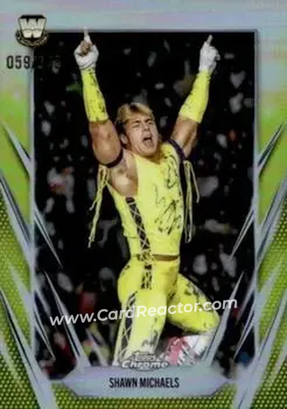 2026 Topps Chrome WWE - Yellow Refractor #59 - Shawn Michaels - Front
