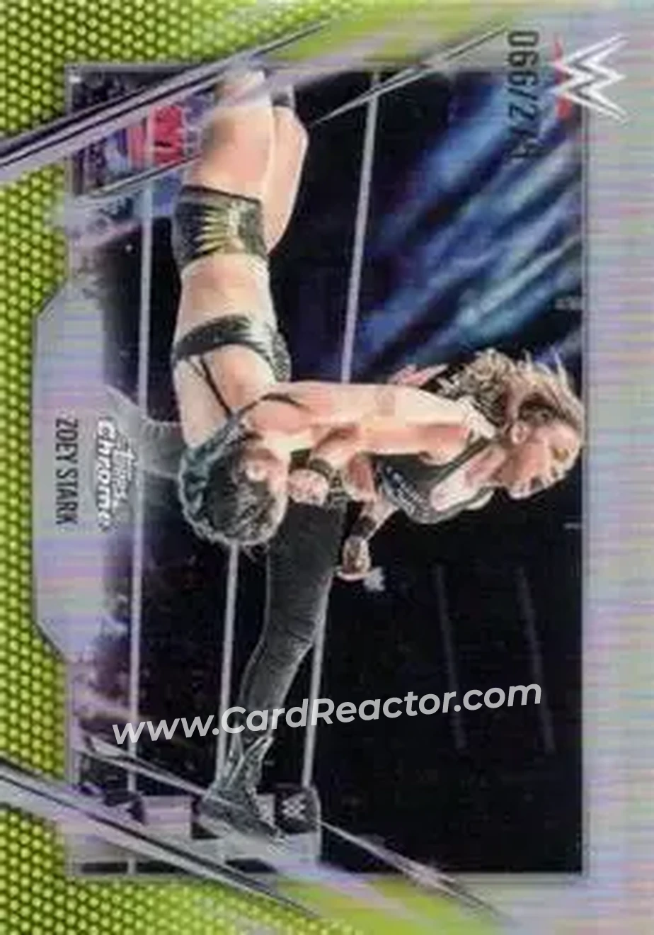 2026 Topps Chrome WWE - Yellow Refractor #60 - Zoey Stark - Front