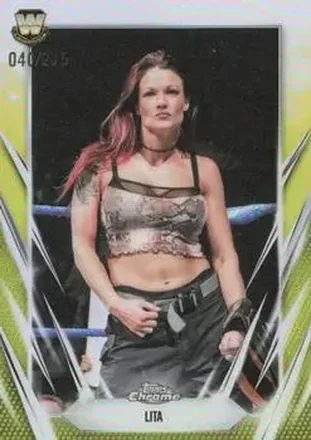 2026 Topps Chrome WWE - Yellow Refractor #61 - Lita