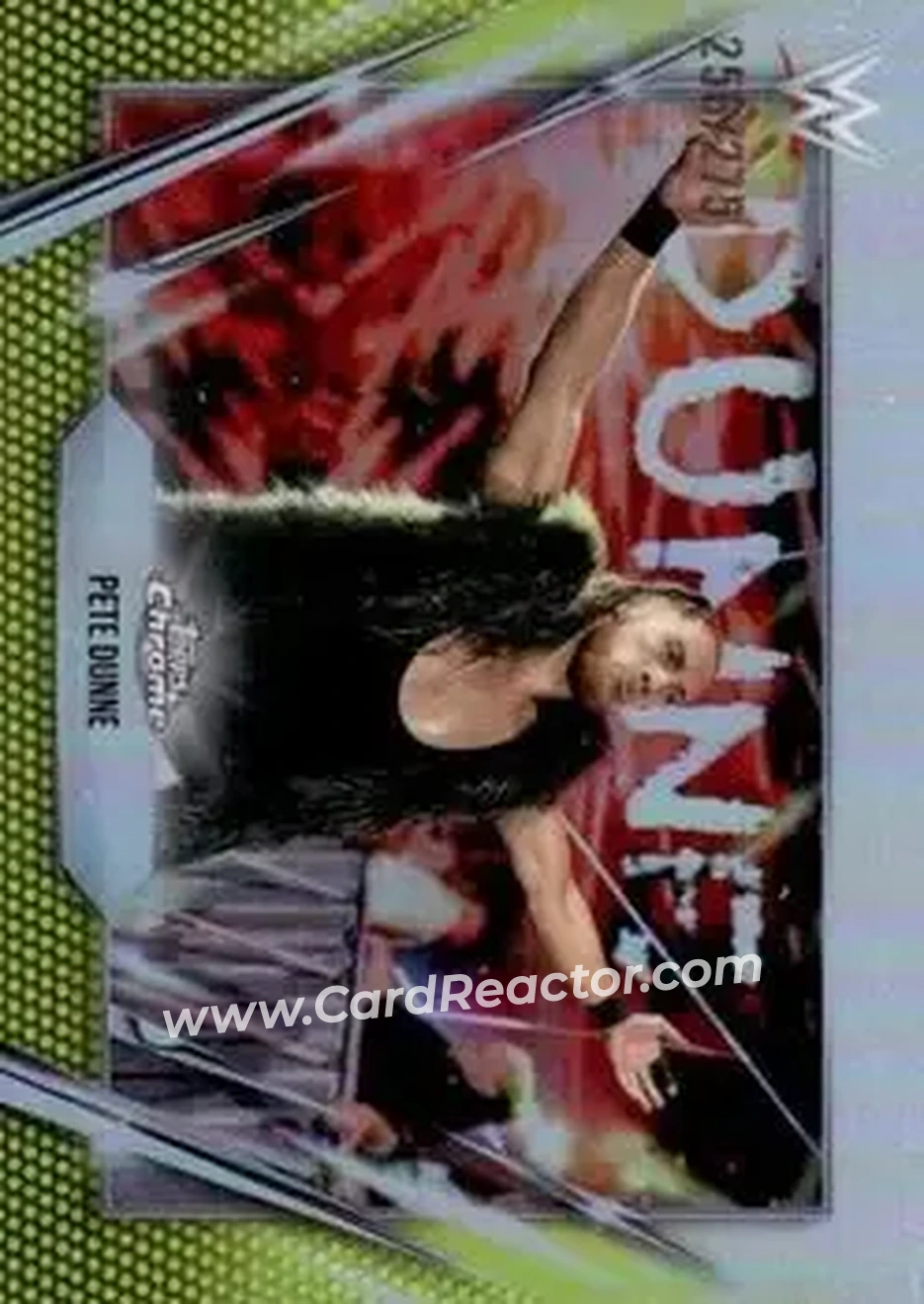 2026 Topps Chrome WWE - Yellow Refractor #62 - Pete Dunne - Front 2026 Topps Chrome WWE - Yellow Refractor #62 - Pete Dunne - Front