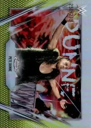 2026 Topps Chrome WWE - Yellow Refractor #62 - Pete Dunne