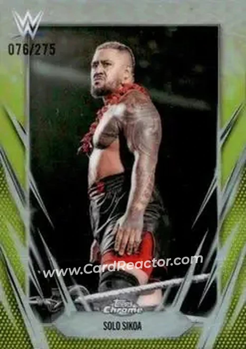 2026 Topps Chrome WWE - Yellow Refractor #63 - Solo Sikoa - Front
