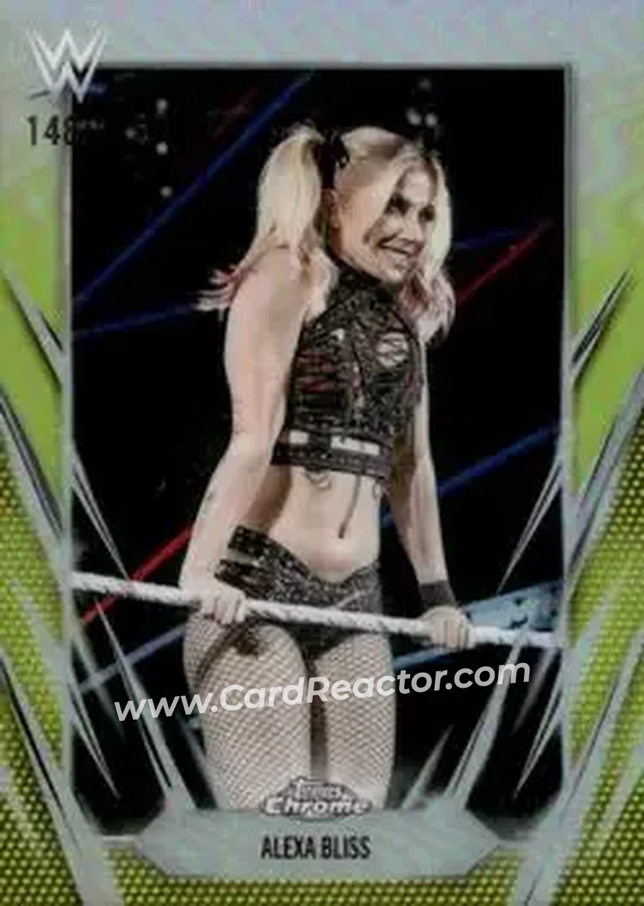 2026 Topps Chrome WWE - Yellow Refractor #64 - Alexa Bliss - Front 2026 Topps Chrome WWE - Yellow Refractor #64 - Alexa Bliss - Front