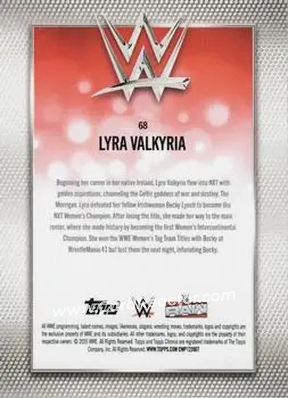 2026 Topps Chrome WWE - Yellow Refractor #68 - Lyra Valkyria - Back 2026 Topps Chrome WWE - Yellow Refractor #68 - Lyra Valkyria - Back