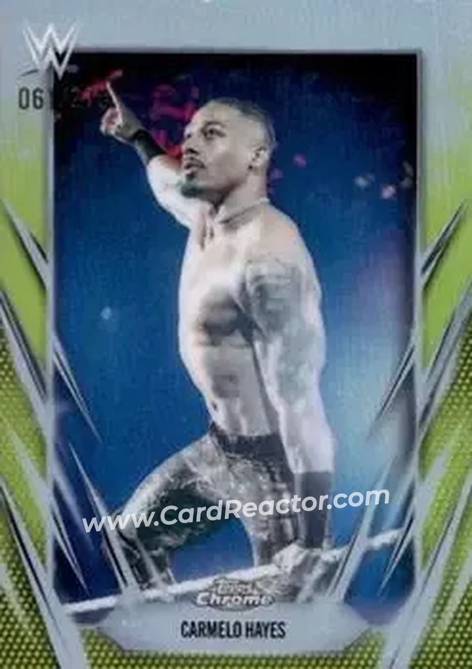 2026 Topps Chrome WWE - Yellow Refractor #70 - Carmelo Hayes - Front