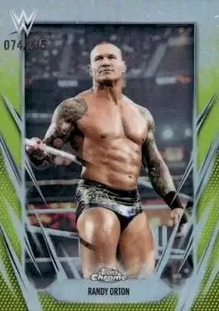 2026 Topps Chrome WWE - Yellow Refractor #72 - Randy Orton