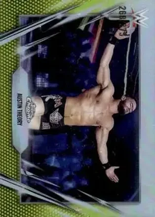 2026 Topps Chrome WWE - Yellow Refractor #77 - Austin Theory