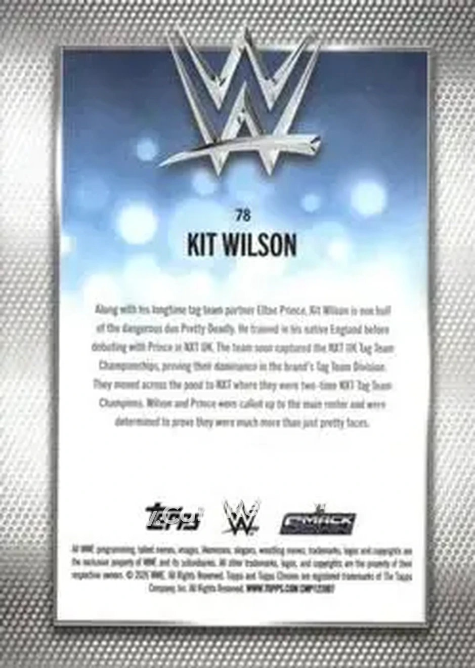 2026 Topps Chrome WWE - Yellow Refractor #78 - Kit Wilson - Back