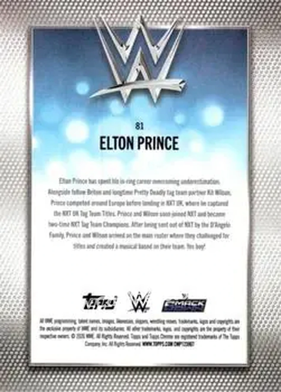 2026 Topps Chrome WWE - Yellow Refractor #81 - Elton Prince - Back