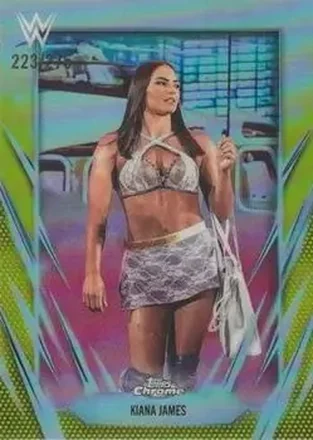 2026 Topps Chrome WWE - Yellow Refractor #82 - Kiana James