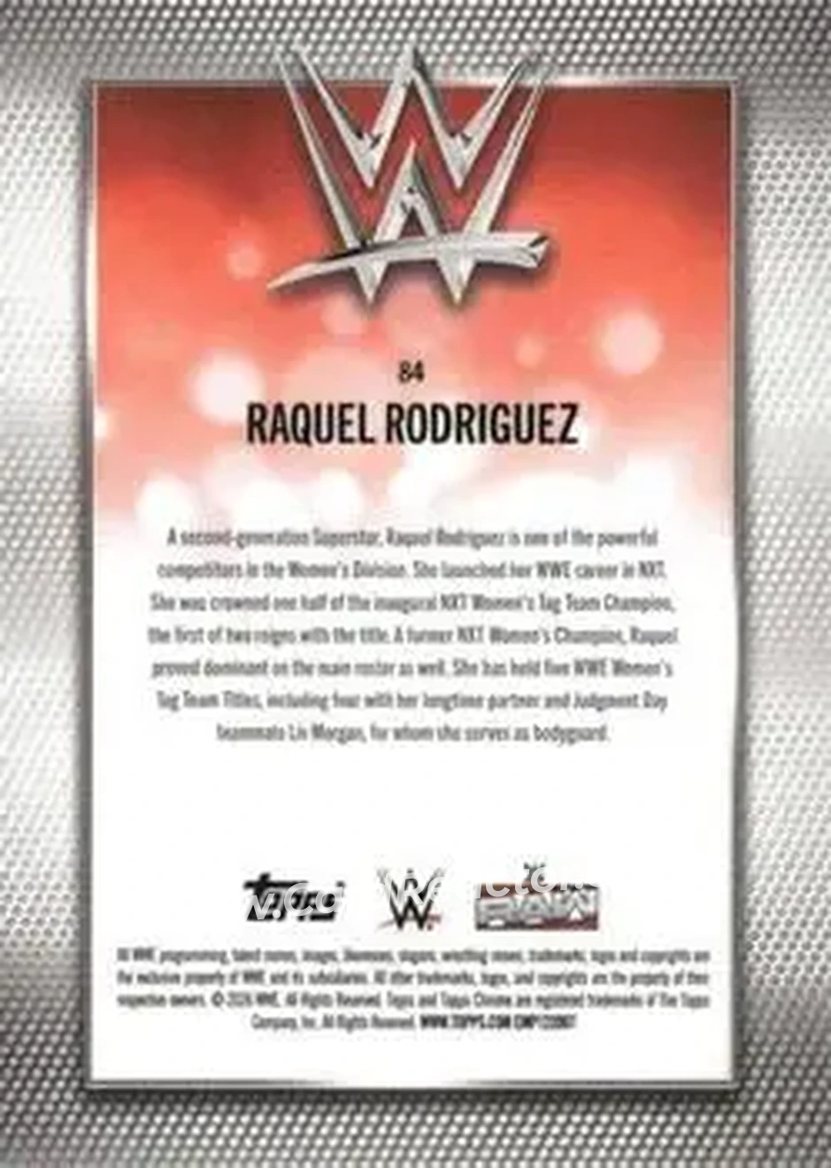 2026 Topps Chrome WWE - Yellow Refractor #84 - Raquel Rodriguez - Back