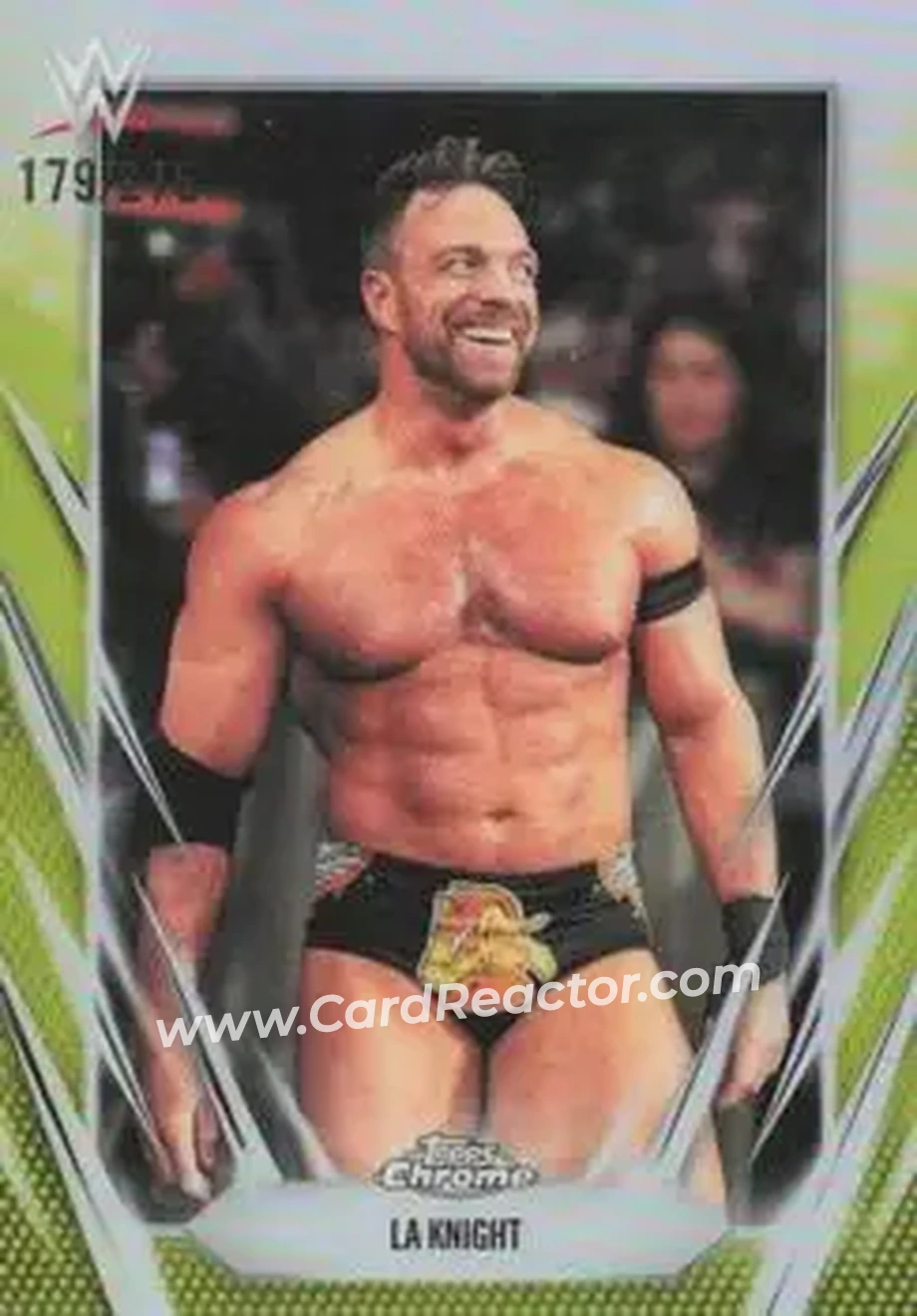 2026 Topps Chrome WWE - Yellow Refractor #87 - LA Knight - Front