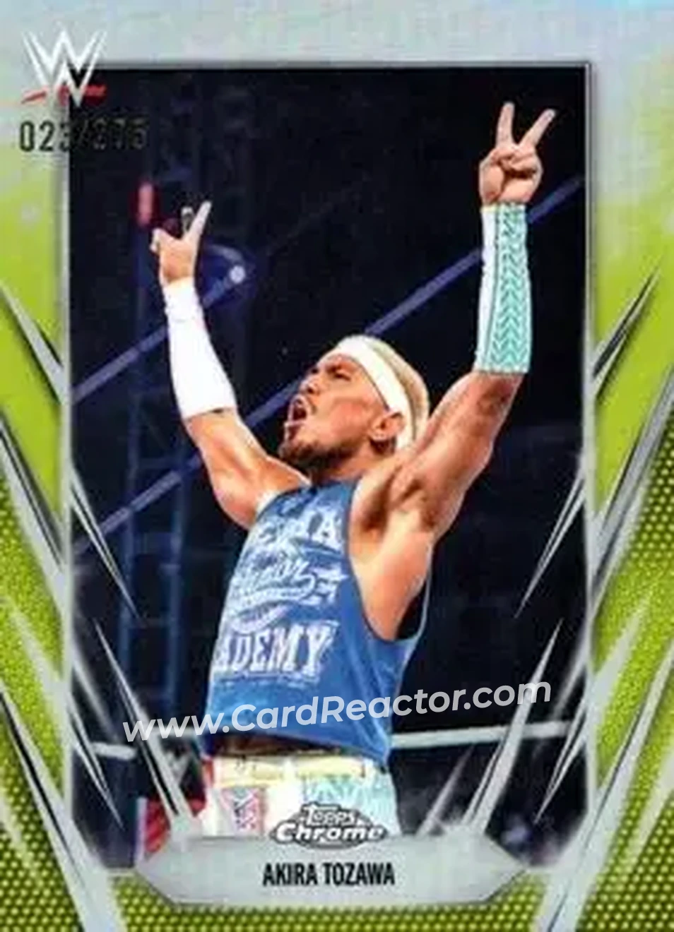 2026 Topps Chrome WWE - Yellow Refractor #88 - Akira Tozawa - Front 2026 Topps Chrome WWE - Yellow Refractor #88 - Akira Tozawa - Front
