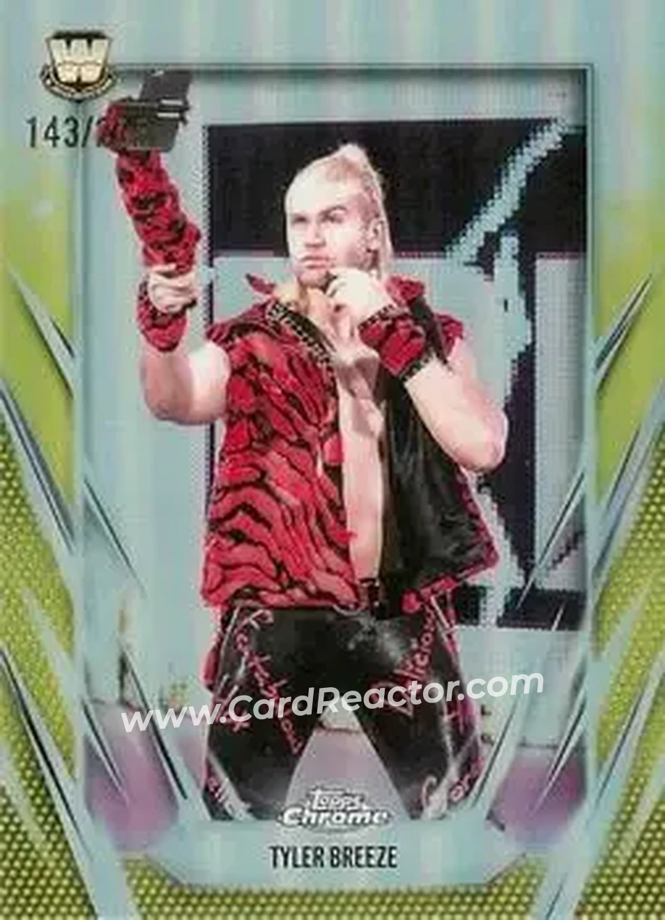 2026 Topps Chrome WWE - Yellow Refractor #91 - Tyler Breeze - Front