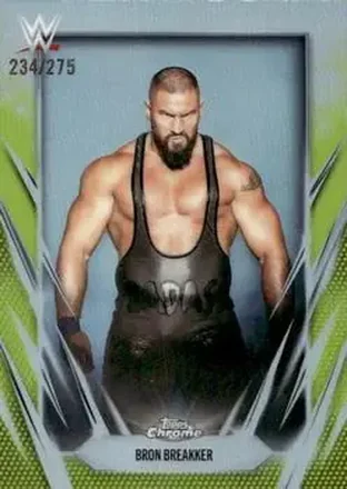 2026 Topps Chrome WWE - Yellow Refractor #93 - Bron Breakker