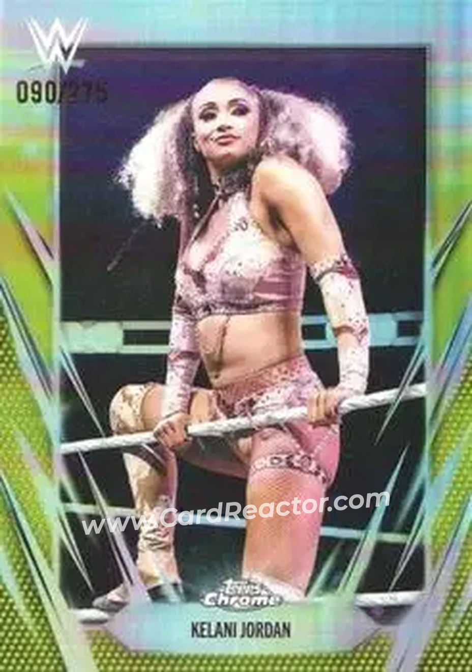 2026 Topps Chrome WWE - Yellow Refractor #95 - Kelani Jordan - Front