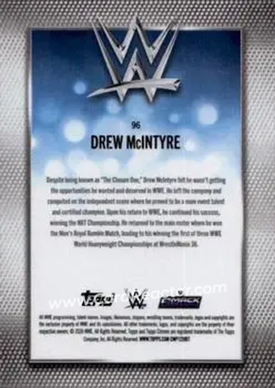 2026 Topps Chrome WWE - Yellow Refractor #96 - Drew McIntyre - Back