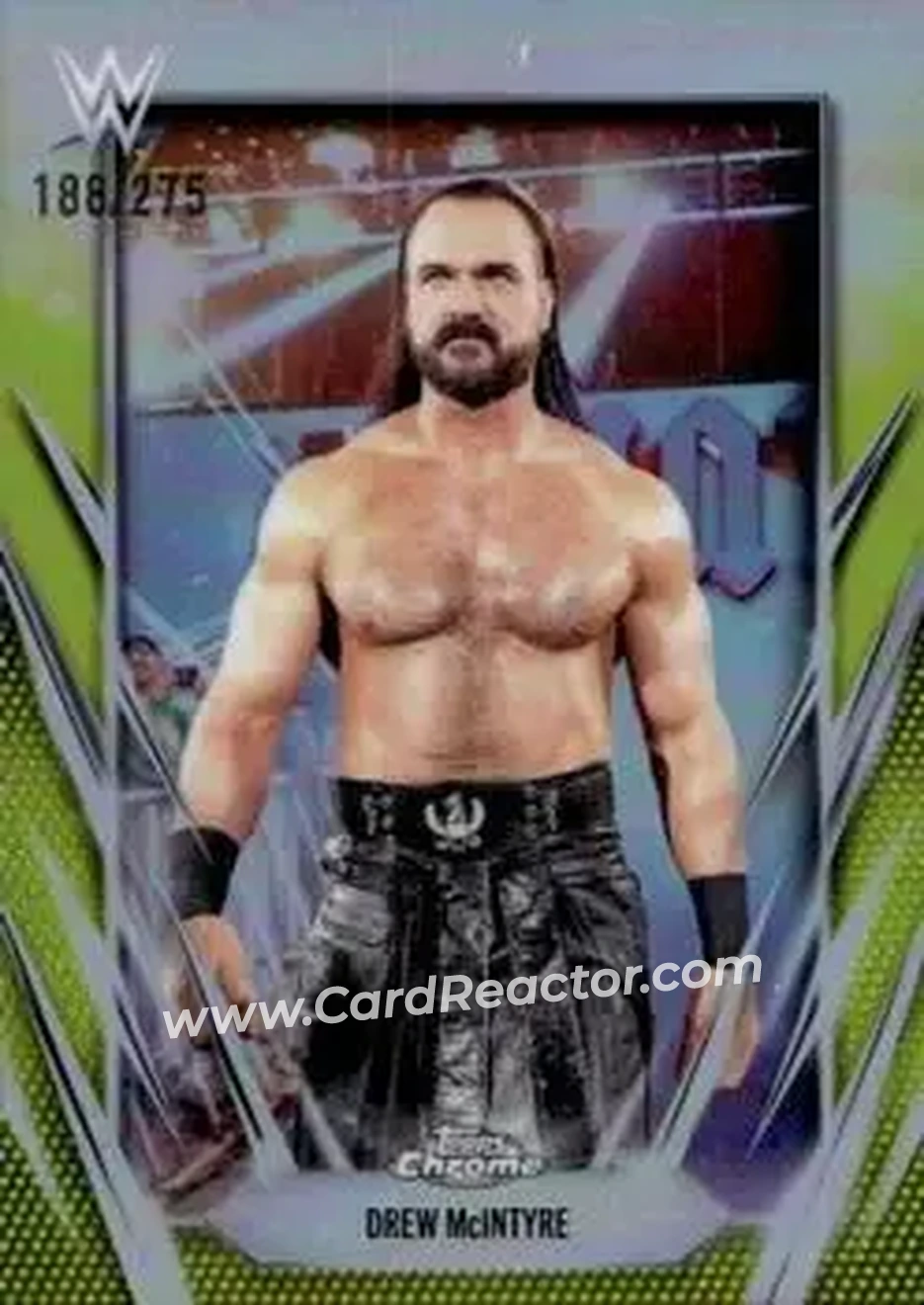 2026 Topps Chrome WWE - Yellow Refractor #96 - Drew McIntyre - Front