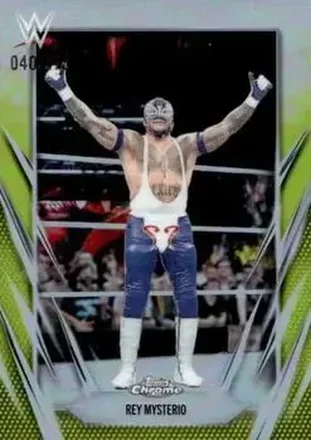 2026 Topps Chrome WWE - Yellow Refractor #97 - Rey Mysterio