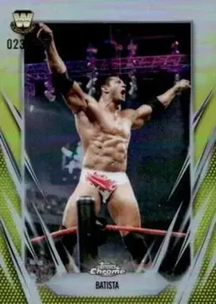 2026 Topps Chrome WWE - Yellow Refractor #99 - Batista