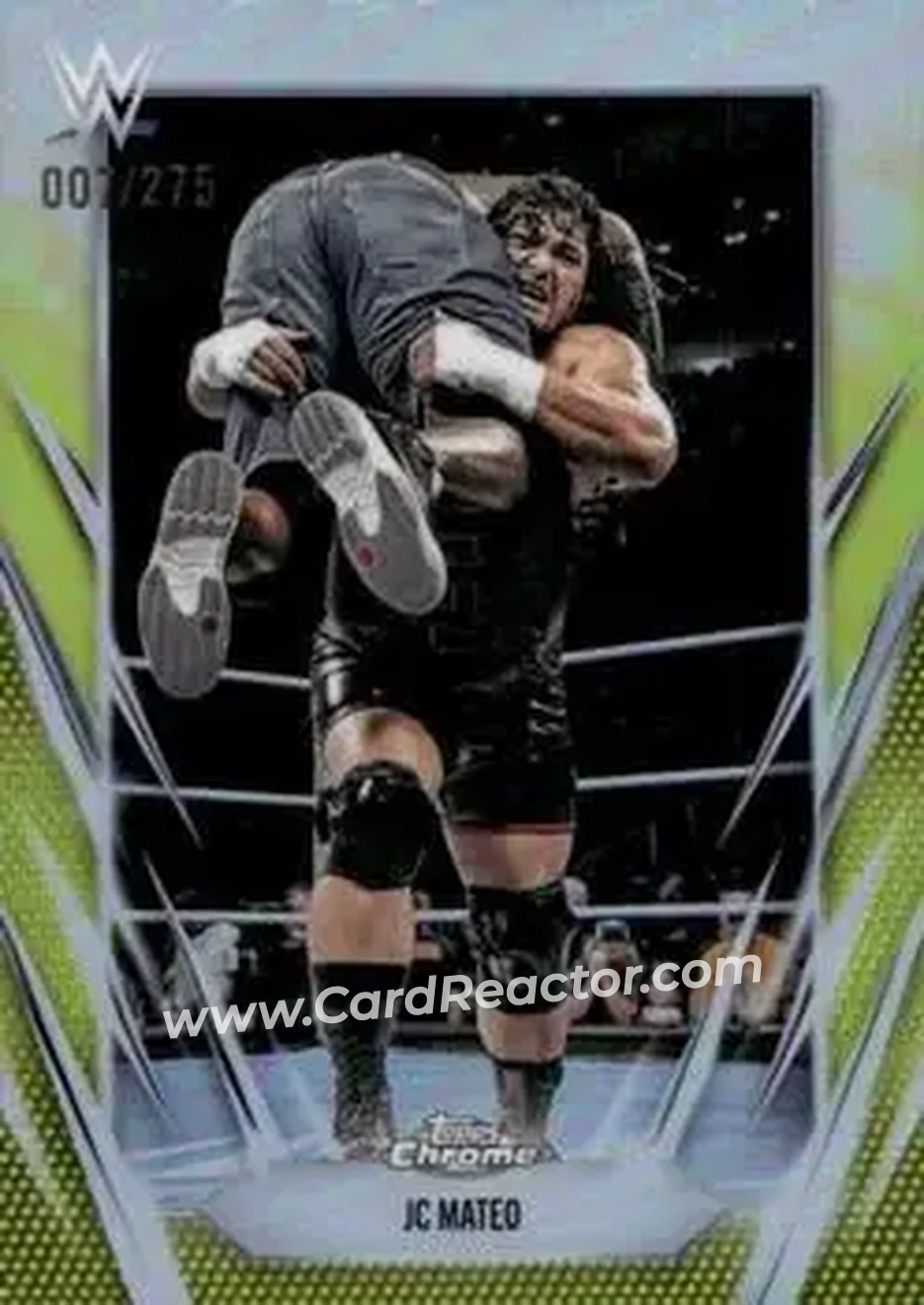 2026 Topps Chrome WWE - Yellow Refractor #100 - JC Mateo - Front