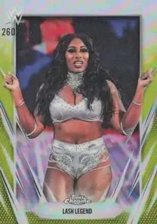 2026 Topps Chrome WWE - Yellow Refractor #101 - Lash Legend