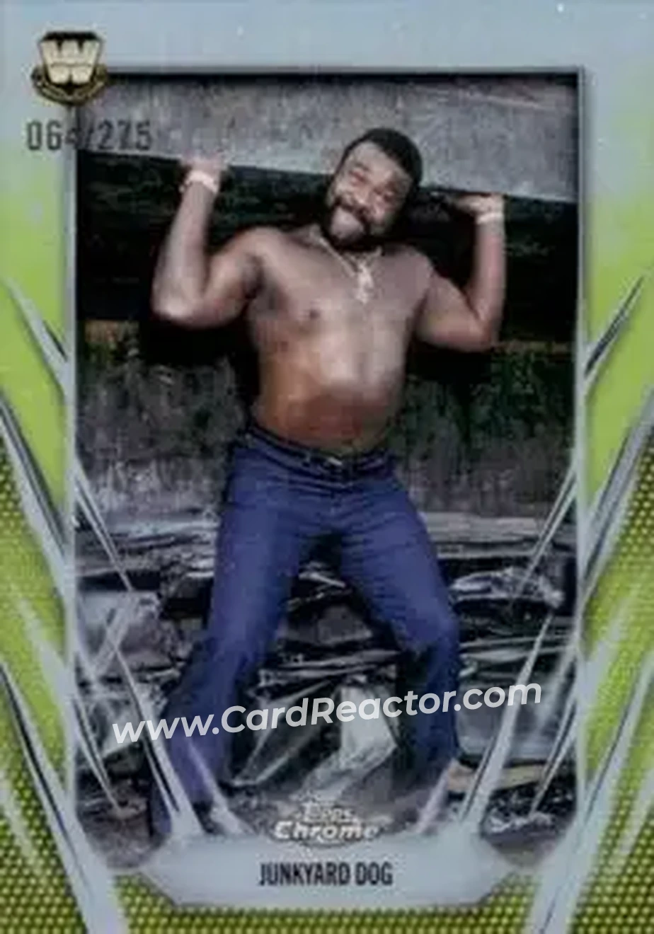 2026 Topps Chrome WWE - Yellow Refractor #102 - The Junkyard Dog - Front