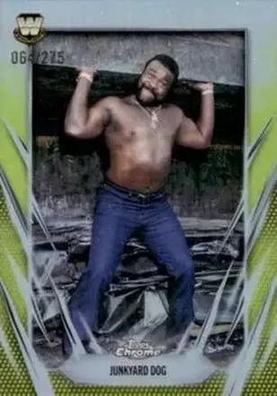 2026 Topps Chrome WWE - Yellow Refractor #102 - The Junkyard Dog