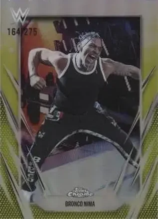 2026 Topps Chrome WWE - Yellow Refractor #103 - Bronco Nima