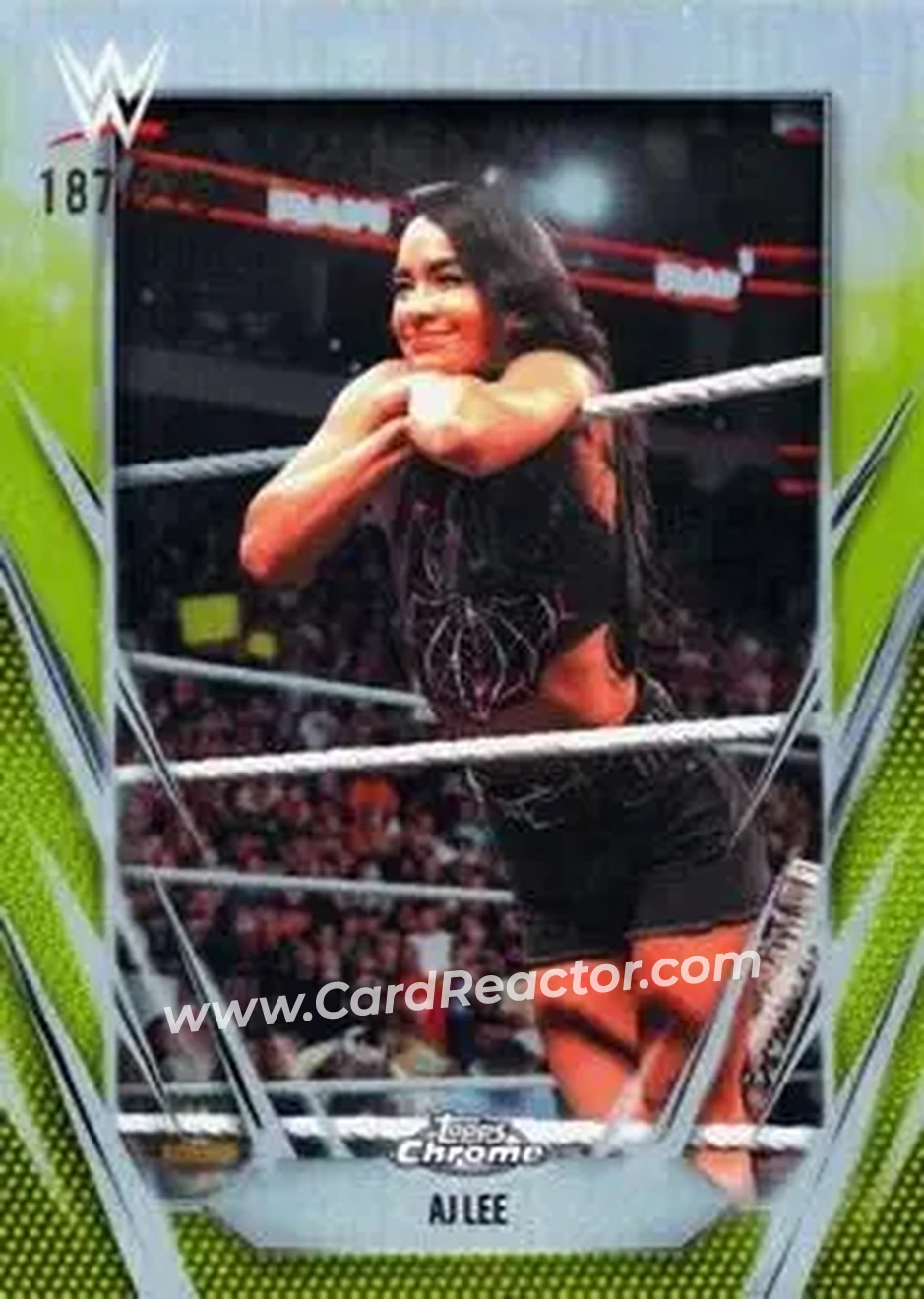 2026 Topps Chrome WWE - Yellow Refractor #105 - AJ Lee - Front