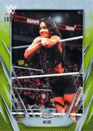 2026 Topps Chrome WWE - Yellow Refractor #105 - AJ Lee