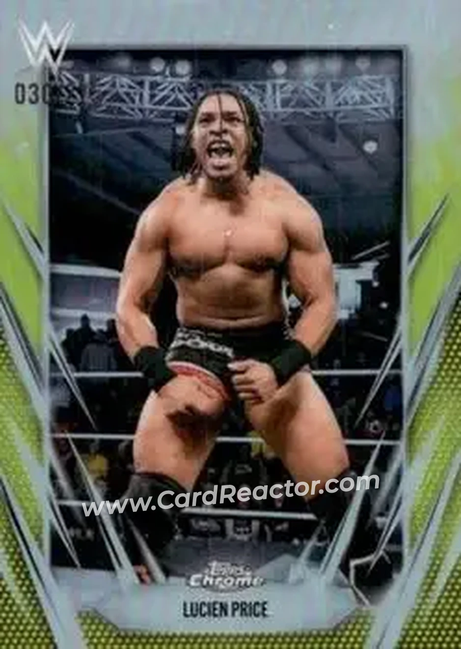 2026 Topps Chrome WWE - Yellow Refractor #107 - Lucien Price - Front