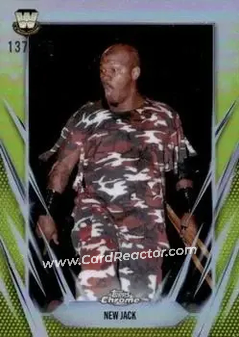 2026 Topps Chrome WWE - Yellow Refractor #110 - New Jack - Front