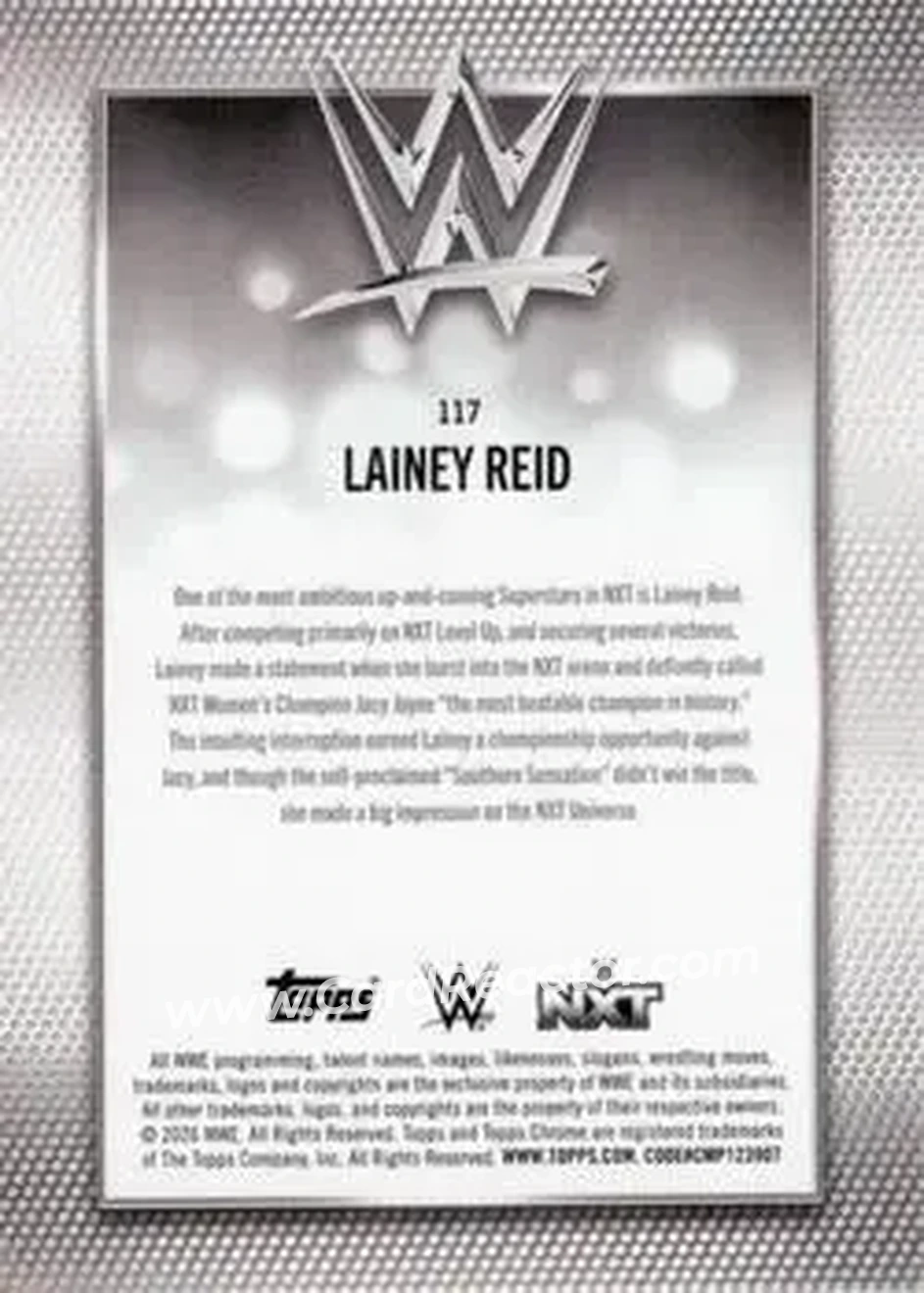 2026 Topps Chrome WWE - Yellow Refractor #117 - Lainey Reid - Back
