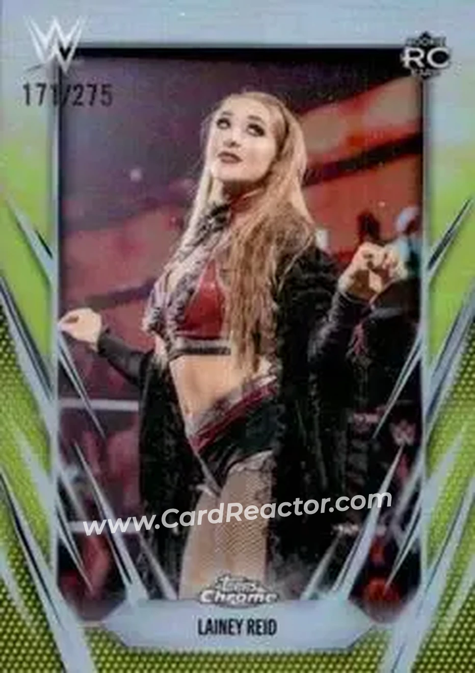 2026 Topps Chrome WWE - Yellow Refractor #117 - Lainey Reid - Front