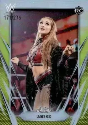 2026 Topps Chrome WWE - Yellow Refractor #117 - Lainey Reid