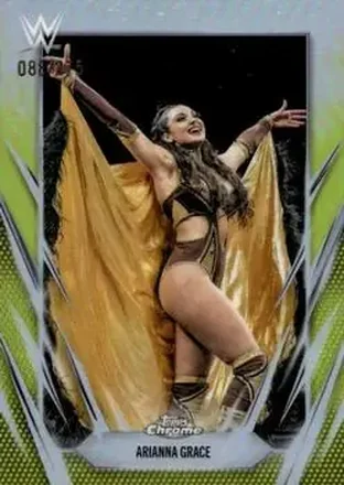 2026 Topps Chrome WWE - Yellow Refractor #118 - Arianna Grace